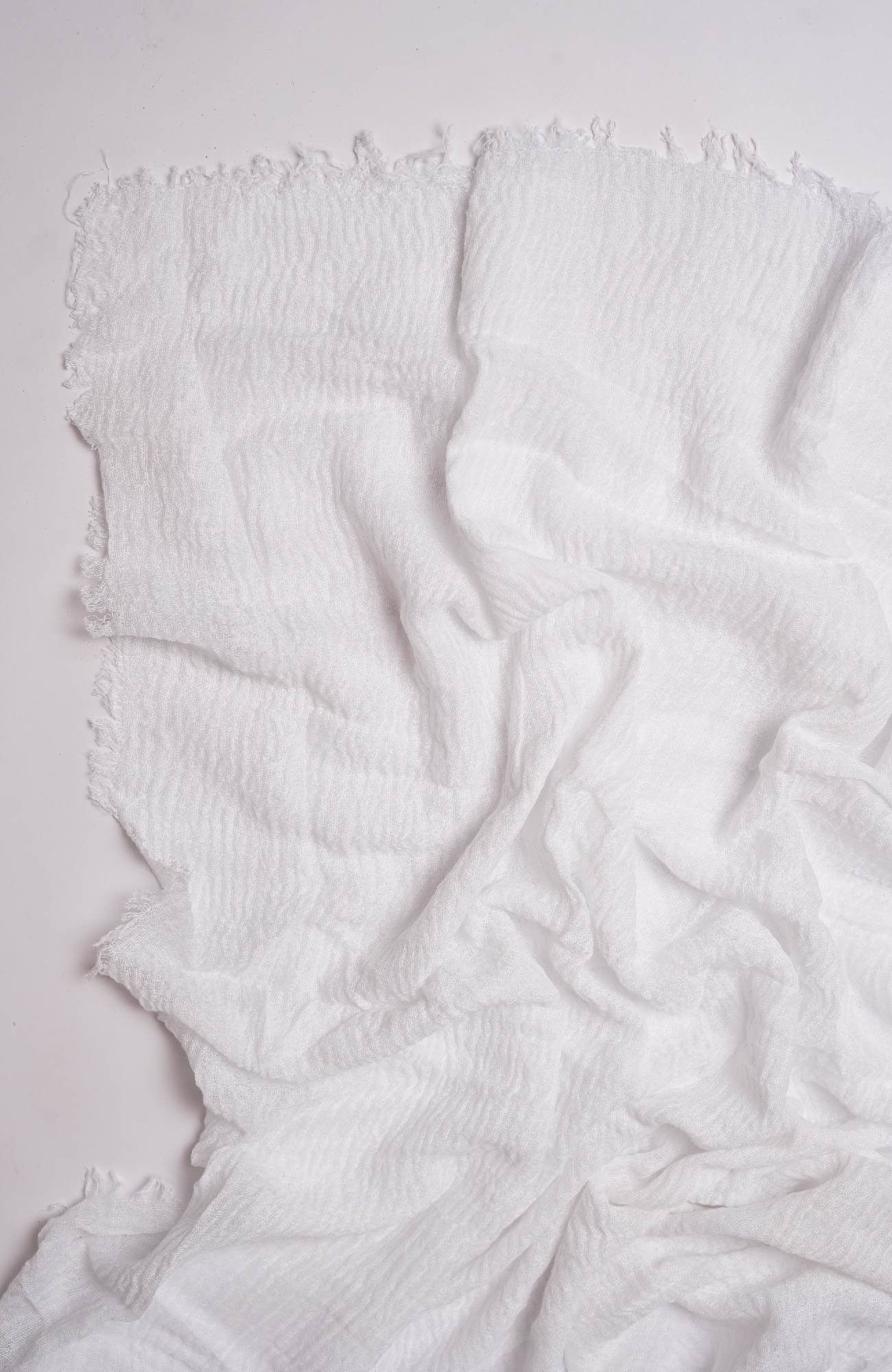 Crimped Viscose - White