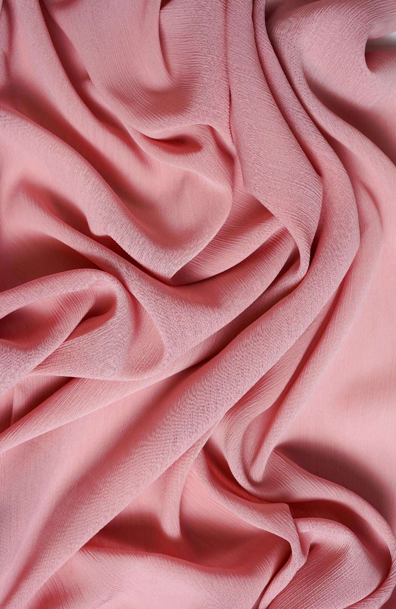 Crinkle matte Chiffon-Candy Pink