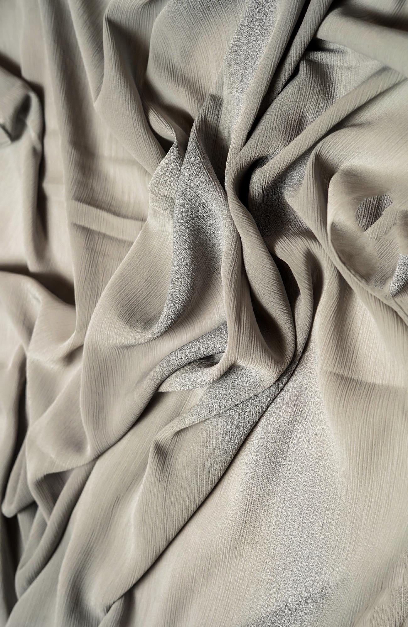 Crinkle matte Chiffon-Graphite Grey