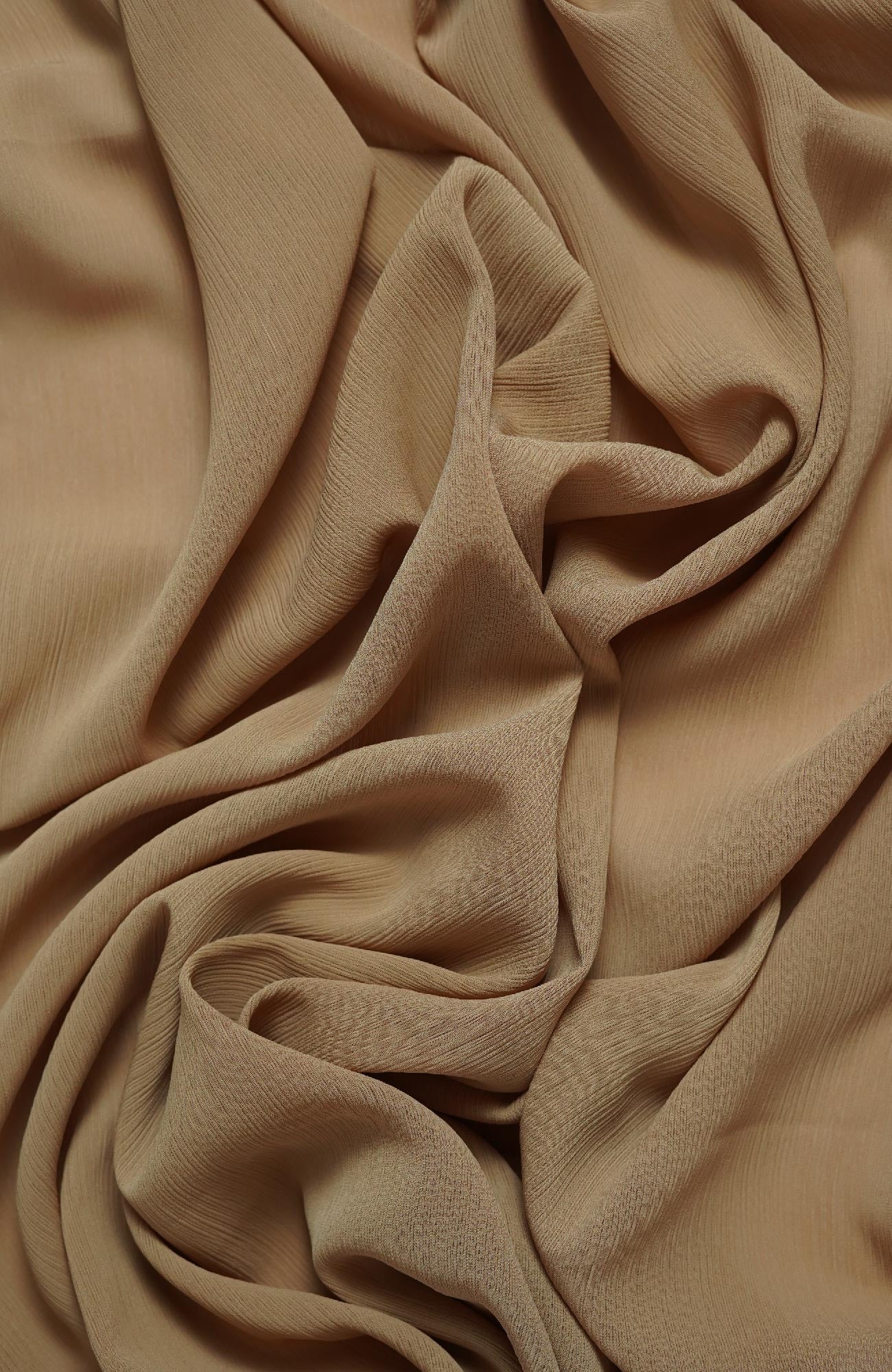 Crinkle matte Chiffon-Sand