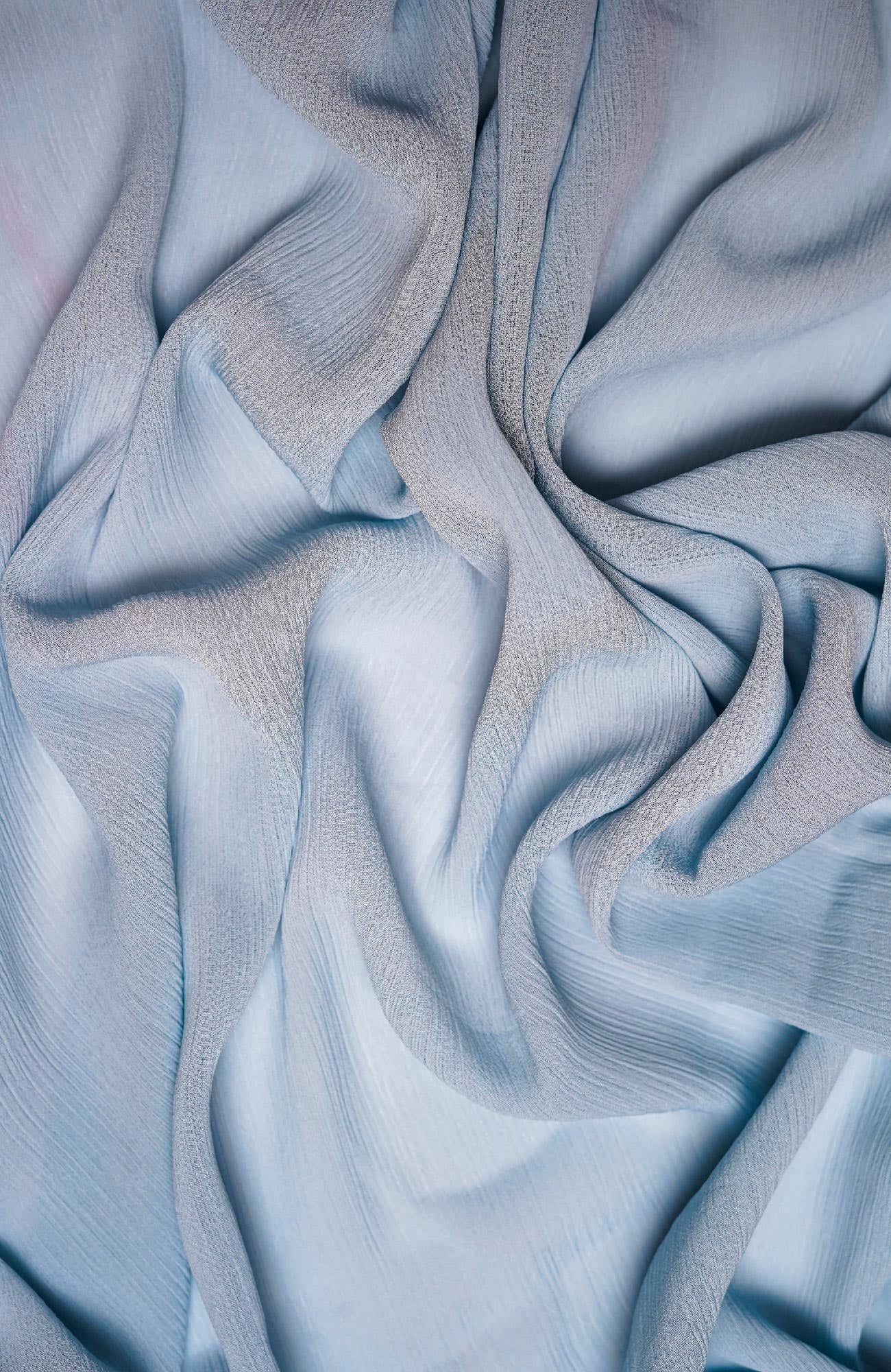 Crinkle matte Chiffon-Sky Blue
