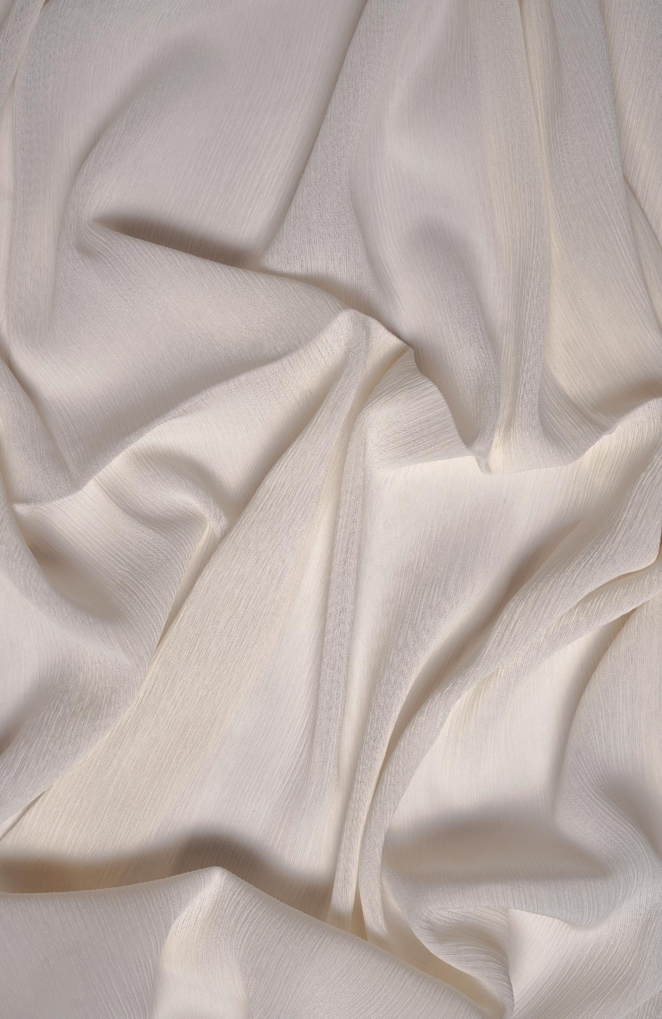 Crinkle matte chiffon-Pearl White