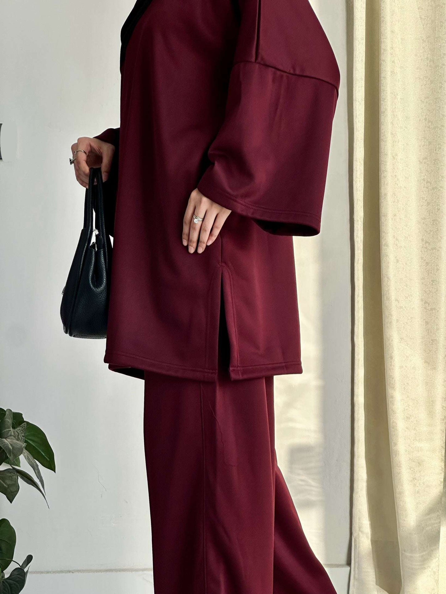 BASIQUE CO-ORD SET - MAROON