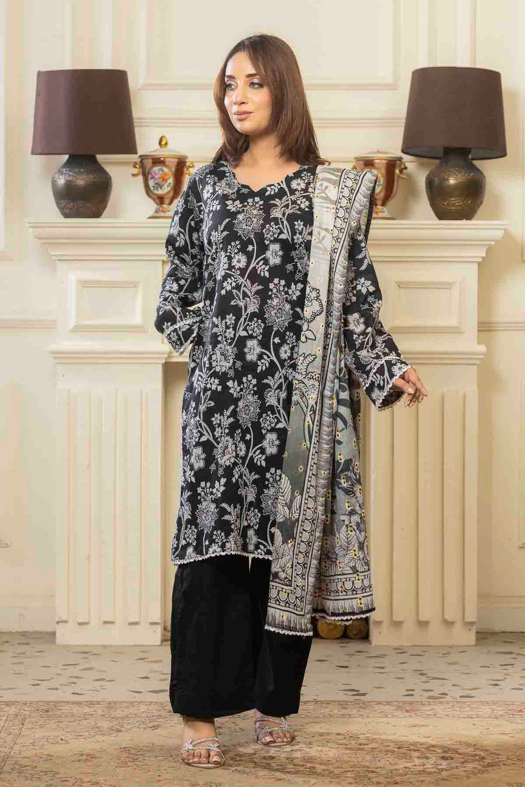 3 PC Printed Lawn Classic