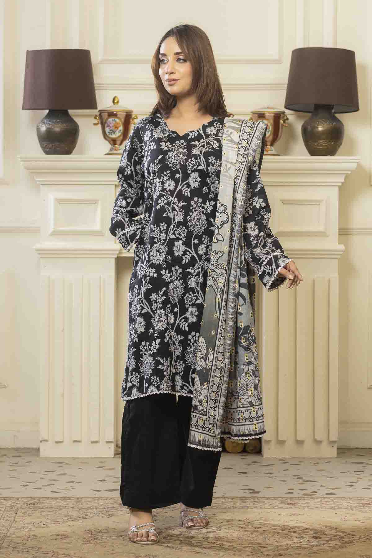 3 PC Printed Lawn Classic