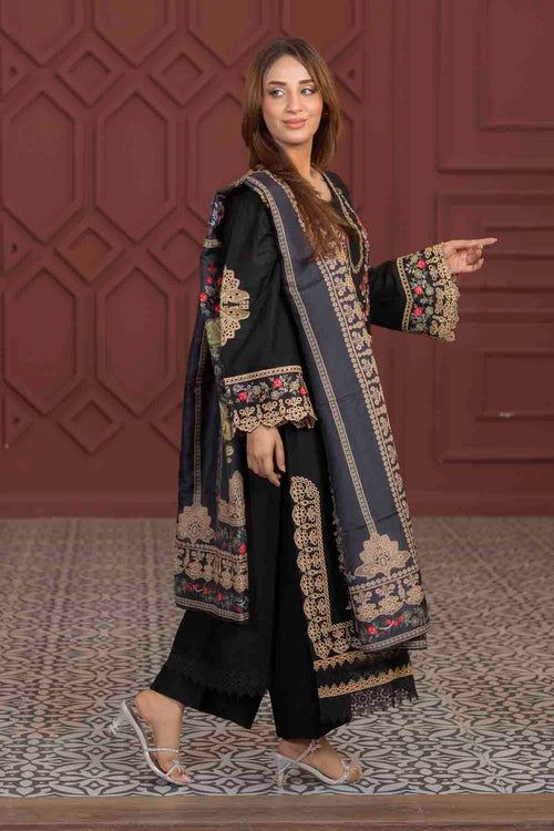 3 Piece Embroided Lawn Suit Elite