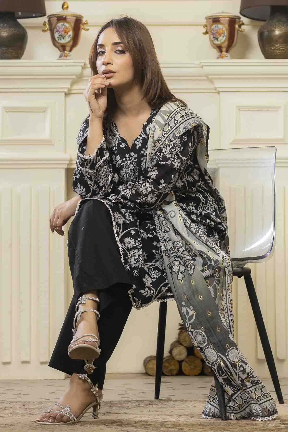 3 PC Printed Lawn Classic