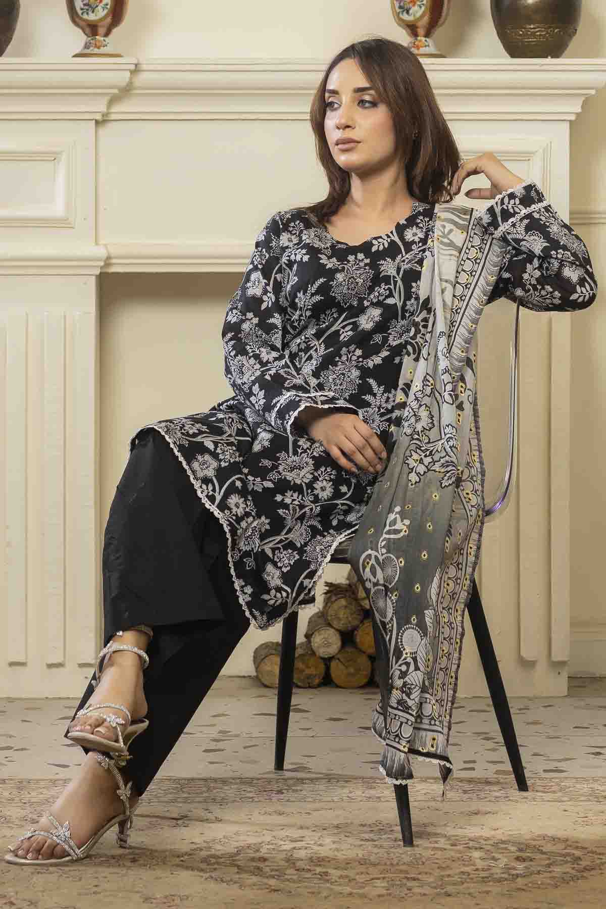 3 PC Printed Lawn Classic