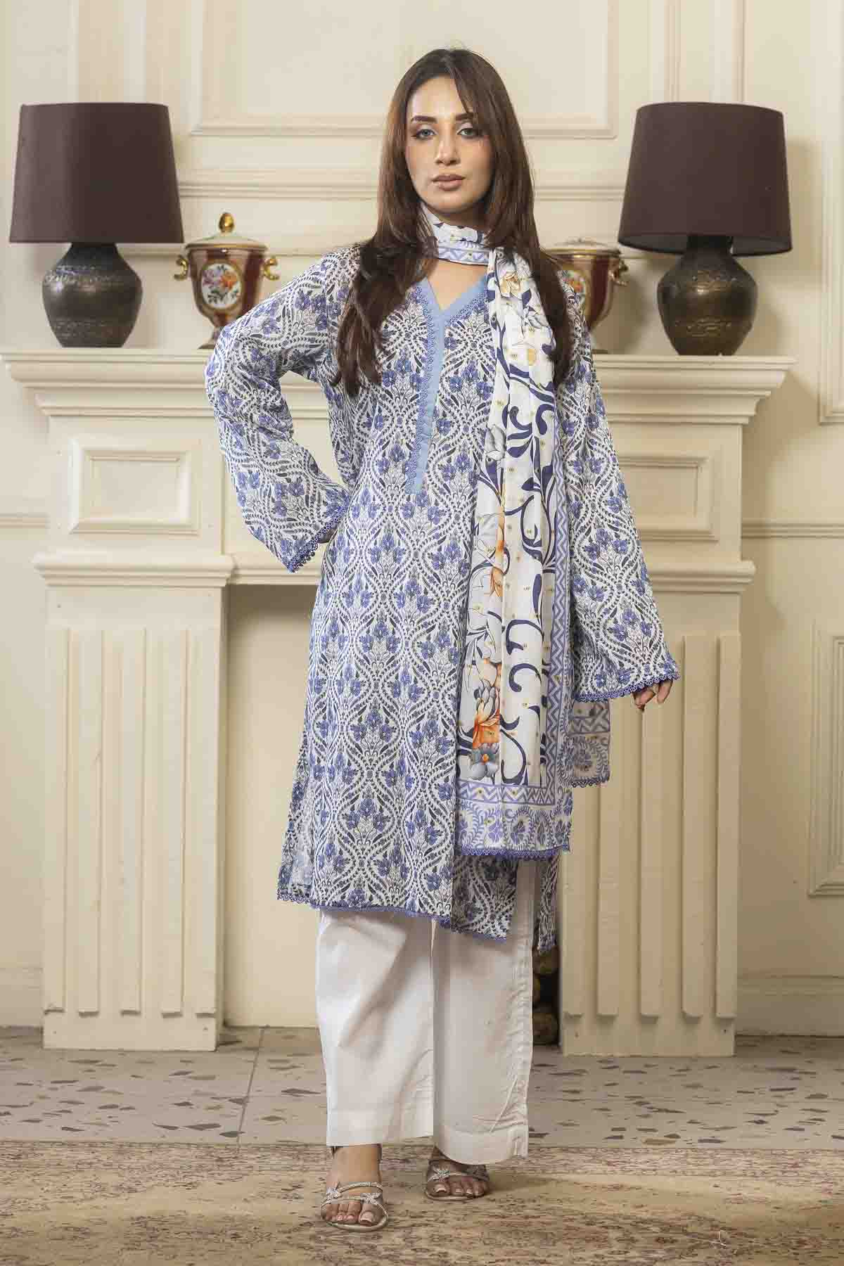 3 PC Printed Lawn Classic