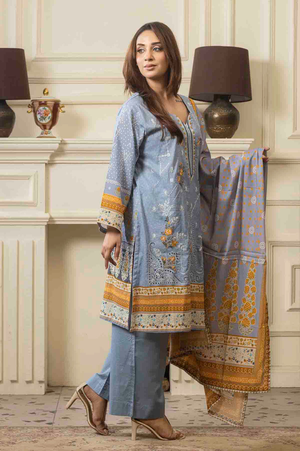 Embroided Printed Lawn Nova