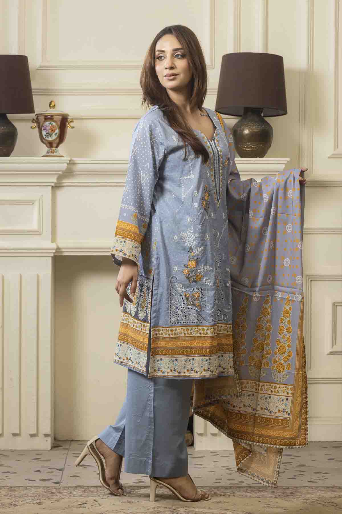 Embroided Printed Lawn Nova