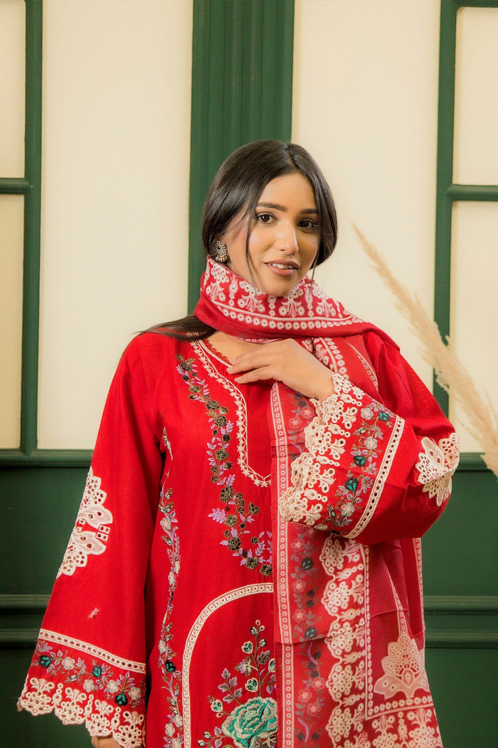 3 Piece Embroided Lawn Suit Elite