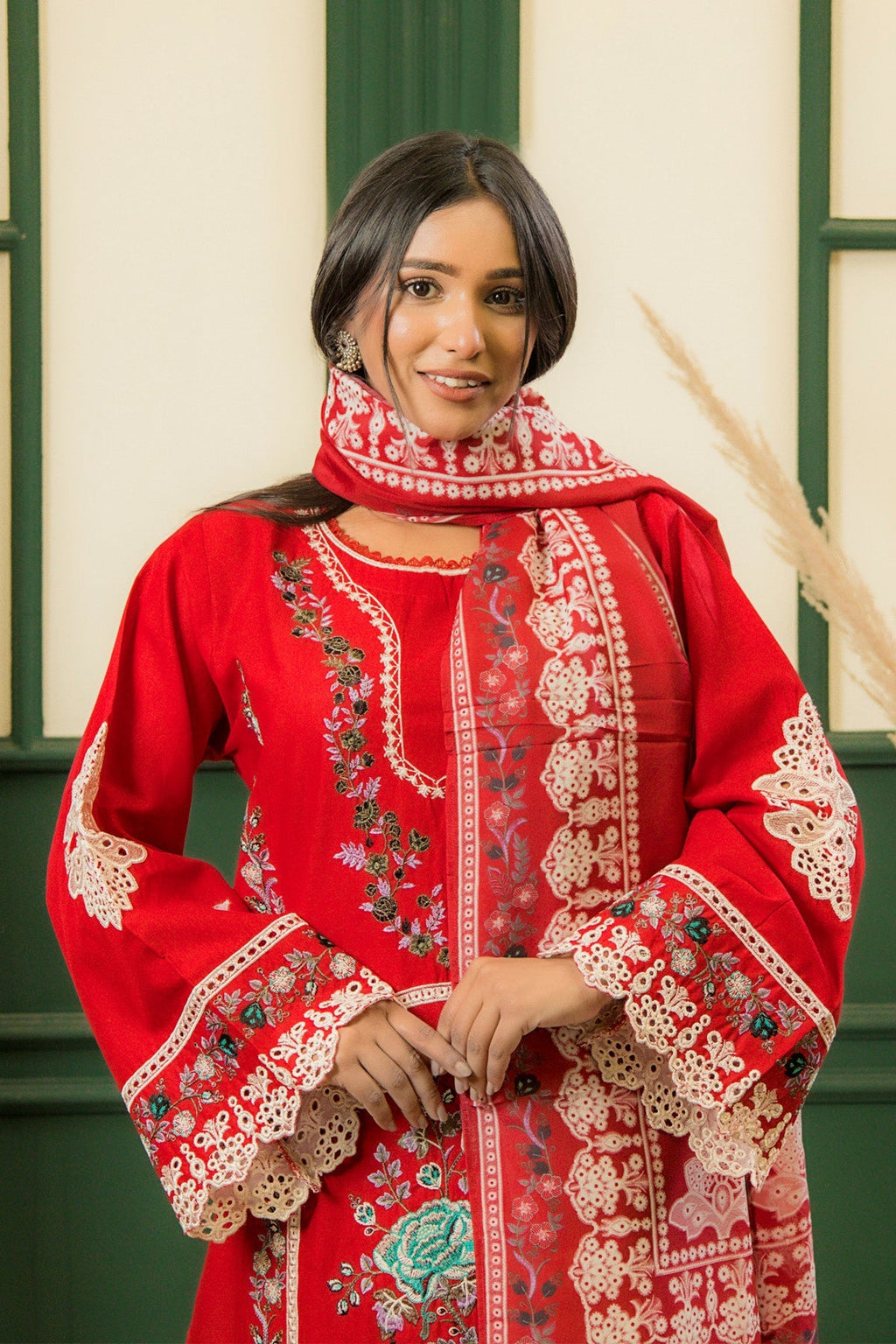 3 Piece Embroided Lawn Suit Elite