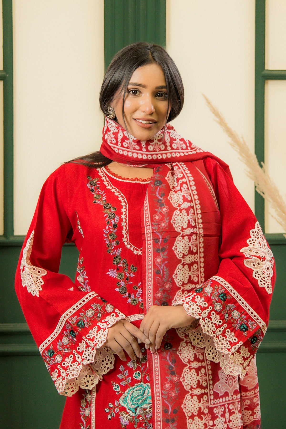 3 Piece Embroided Lawn Suit Elite