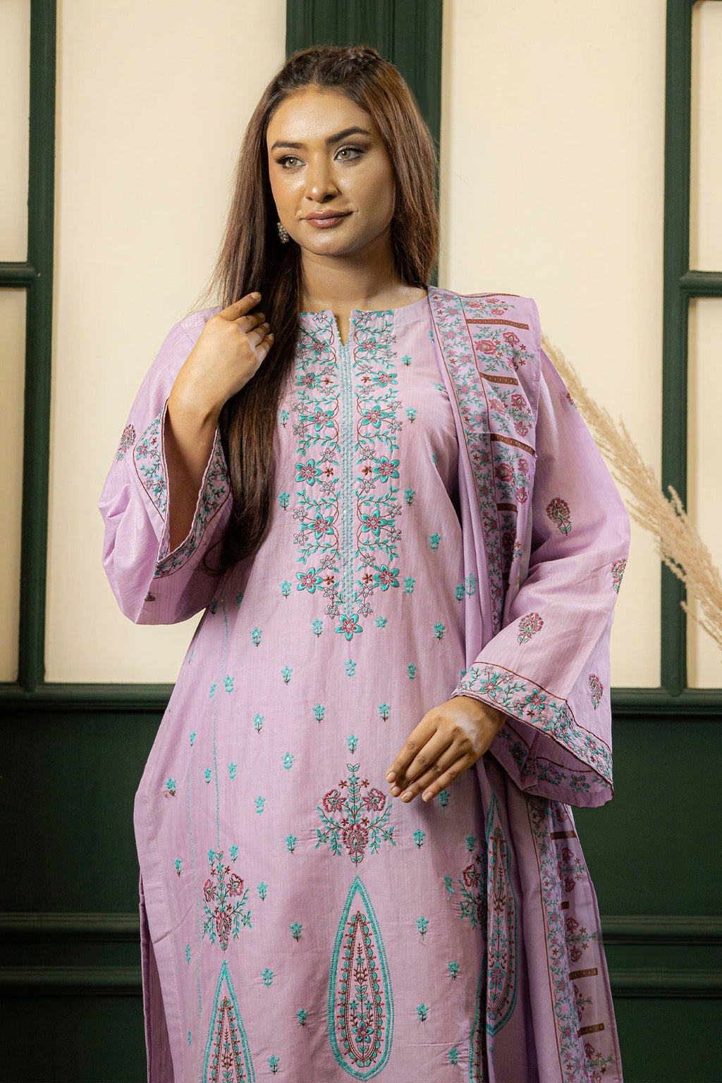 3 Piece Embroided Lawn Suit Elite