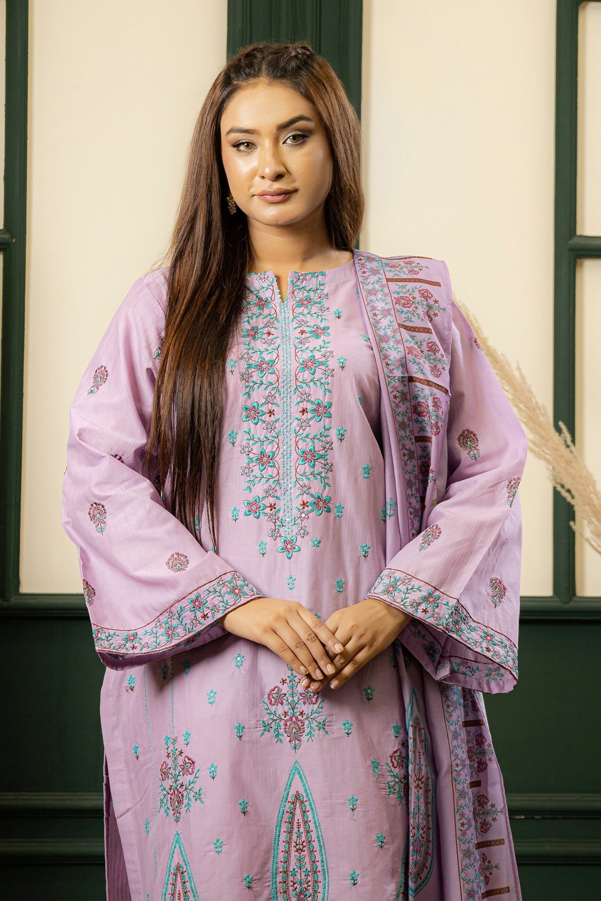 3 Piece Embroided Lawn Suit Elite