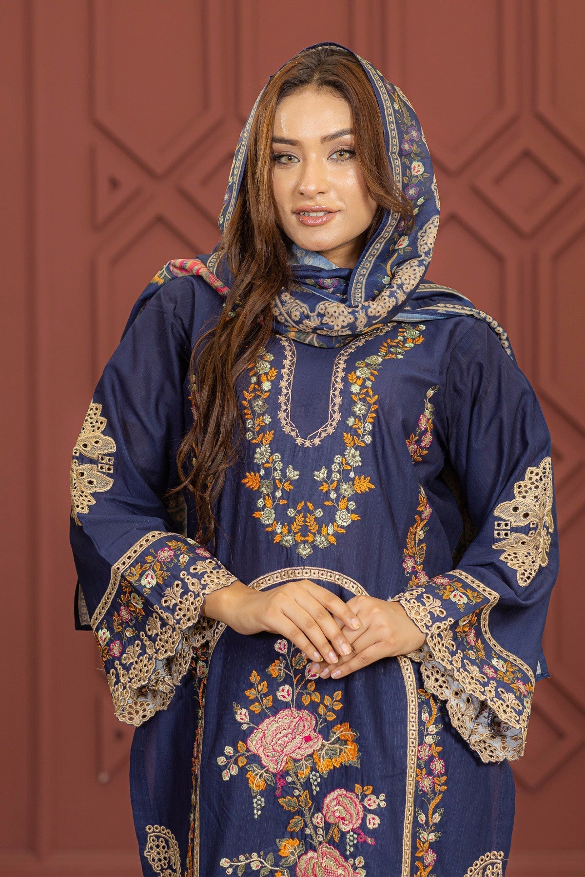 3 Piece Embroided Lawn Suit Elite