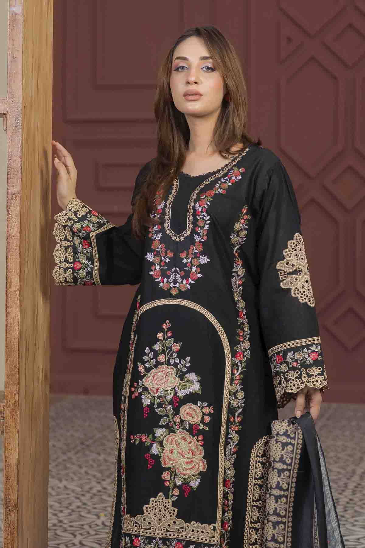 3 Piece Embroided Lawn Suit Elite