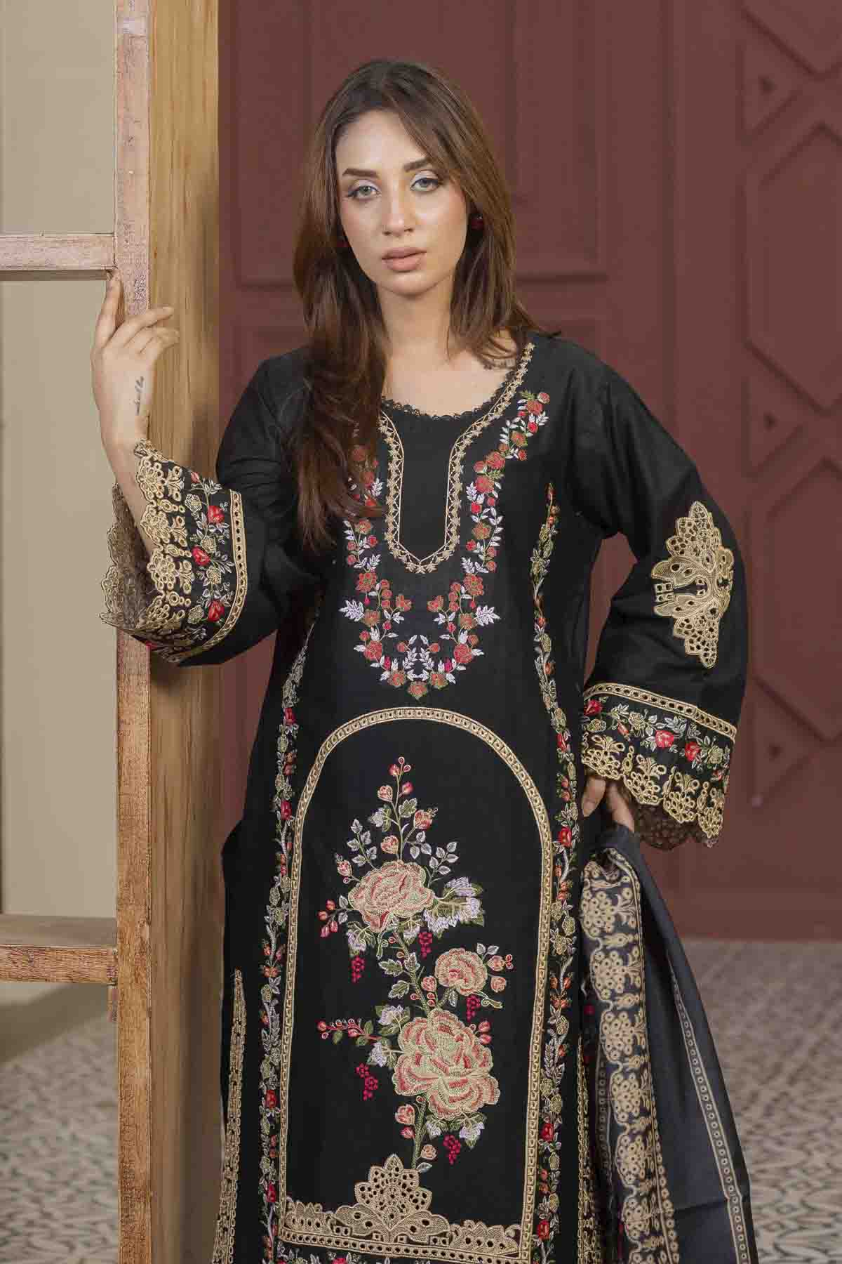 3 Piece Embroided Lawn Suit Elite