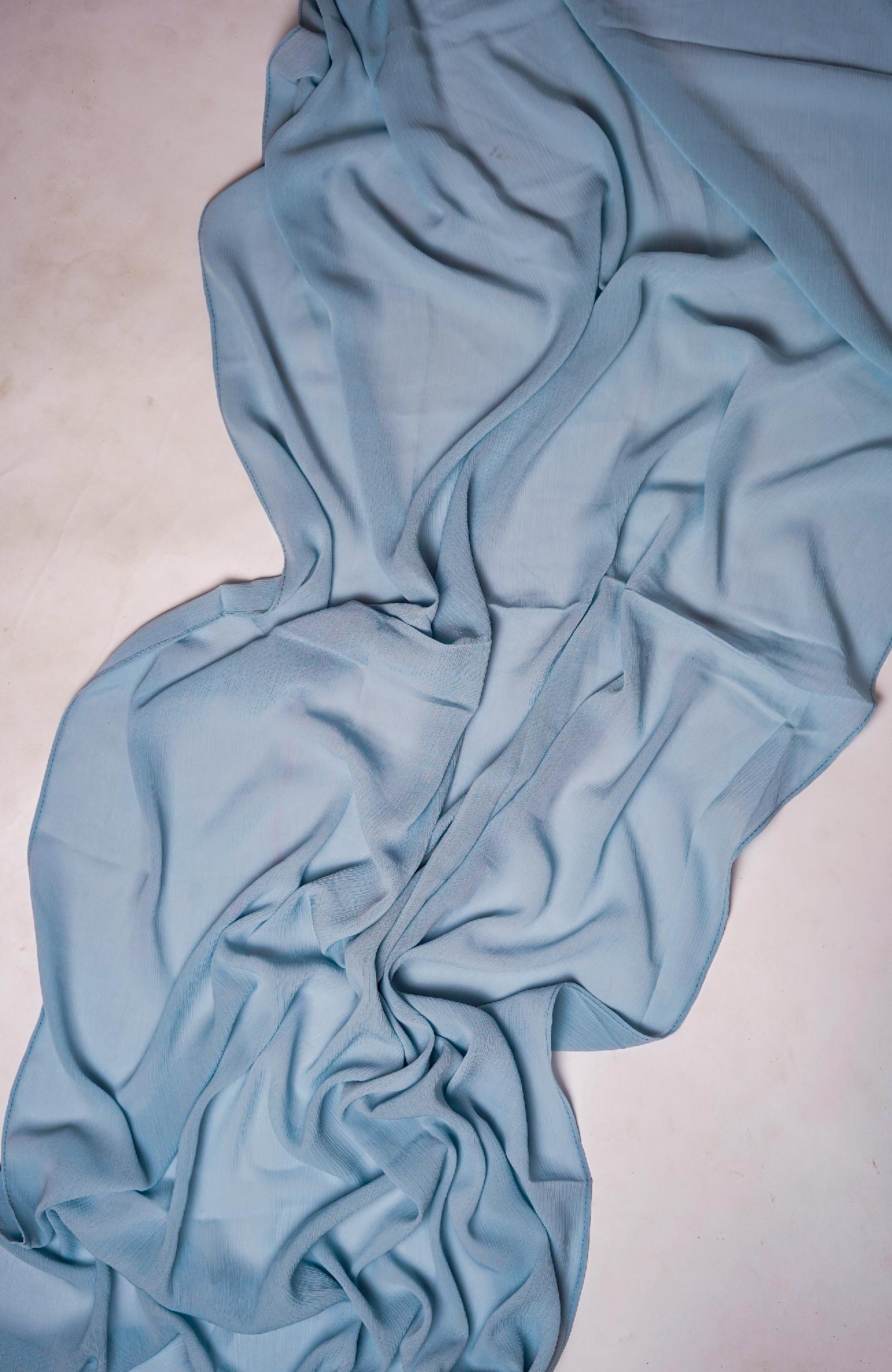 Crinkle matte Chiffon-Sky Blue