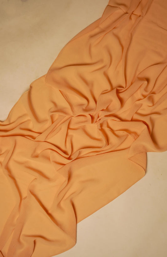 Crinkle matte Chiffon-Tangerine