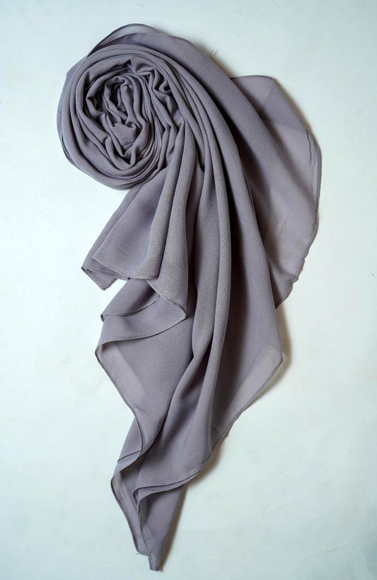 Voile Cotton Hijab -Grey Lilac