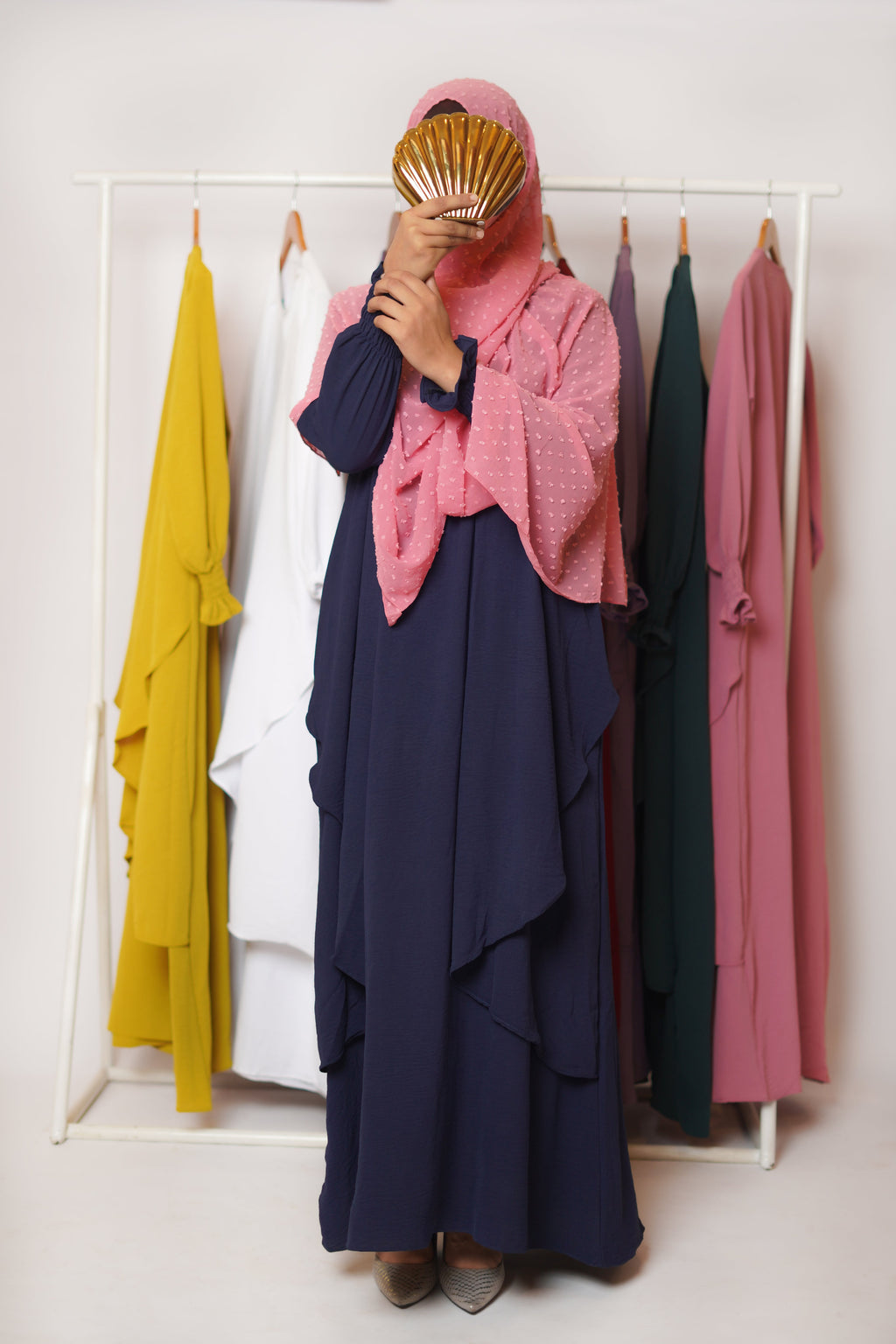 Serene Classic Abaya-Dark Blue
