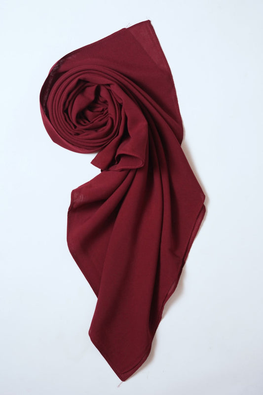 Voile Cotton Hijab - Mahroon