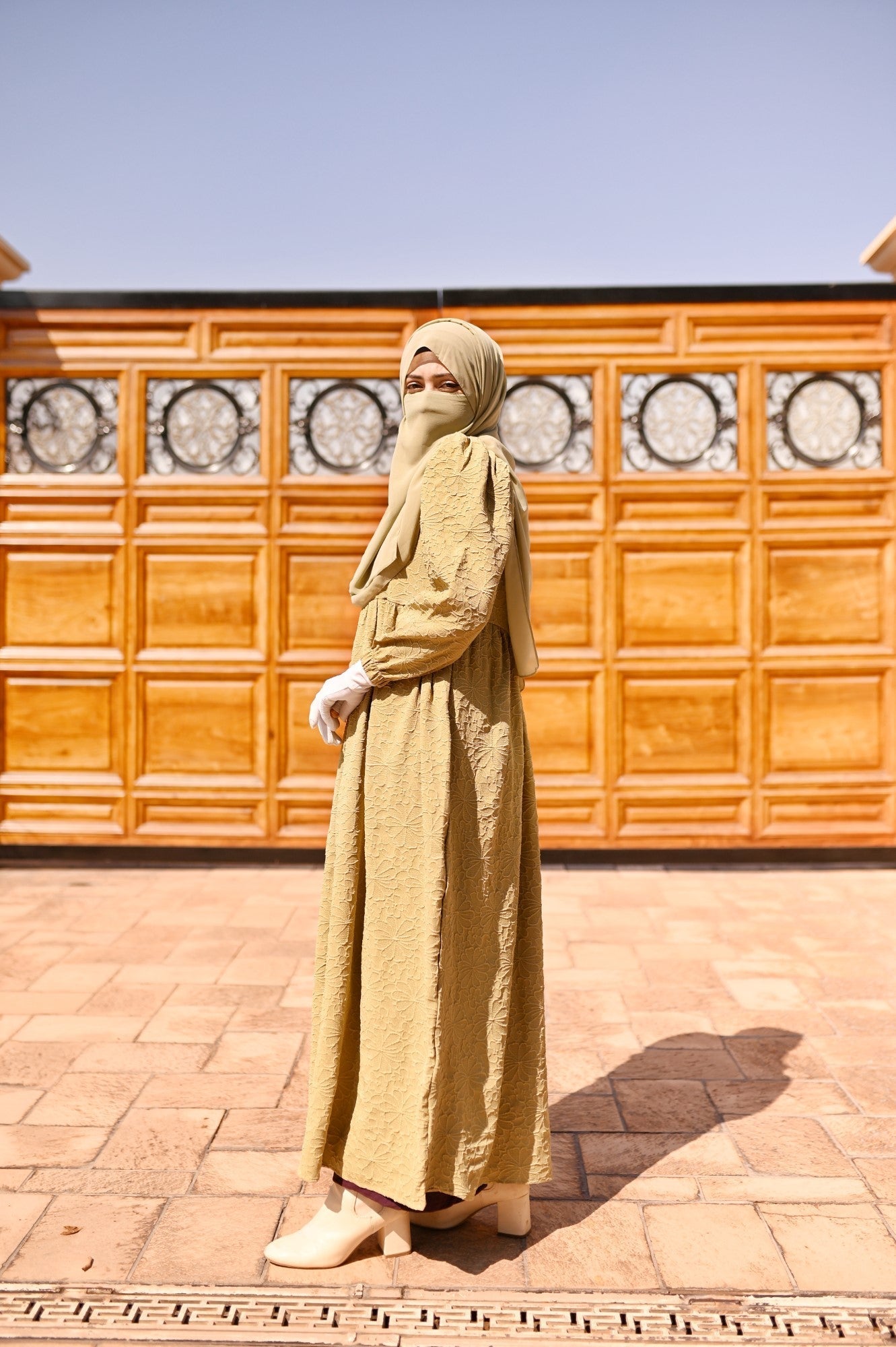 Lily Textured Maxi Dress - Sand Beige