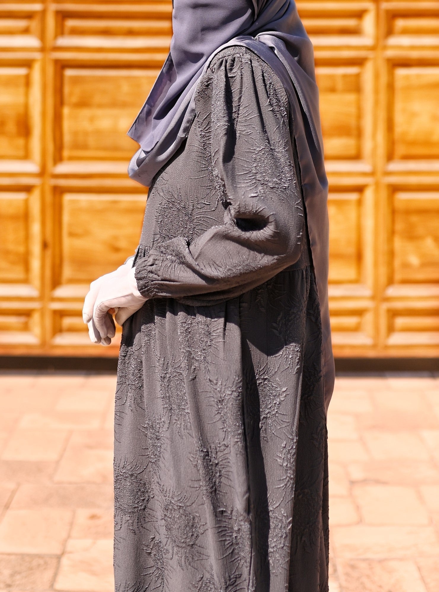 Lily Textured Maxi Dress - Black