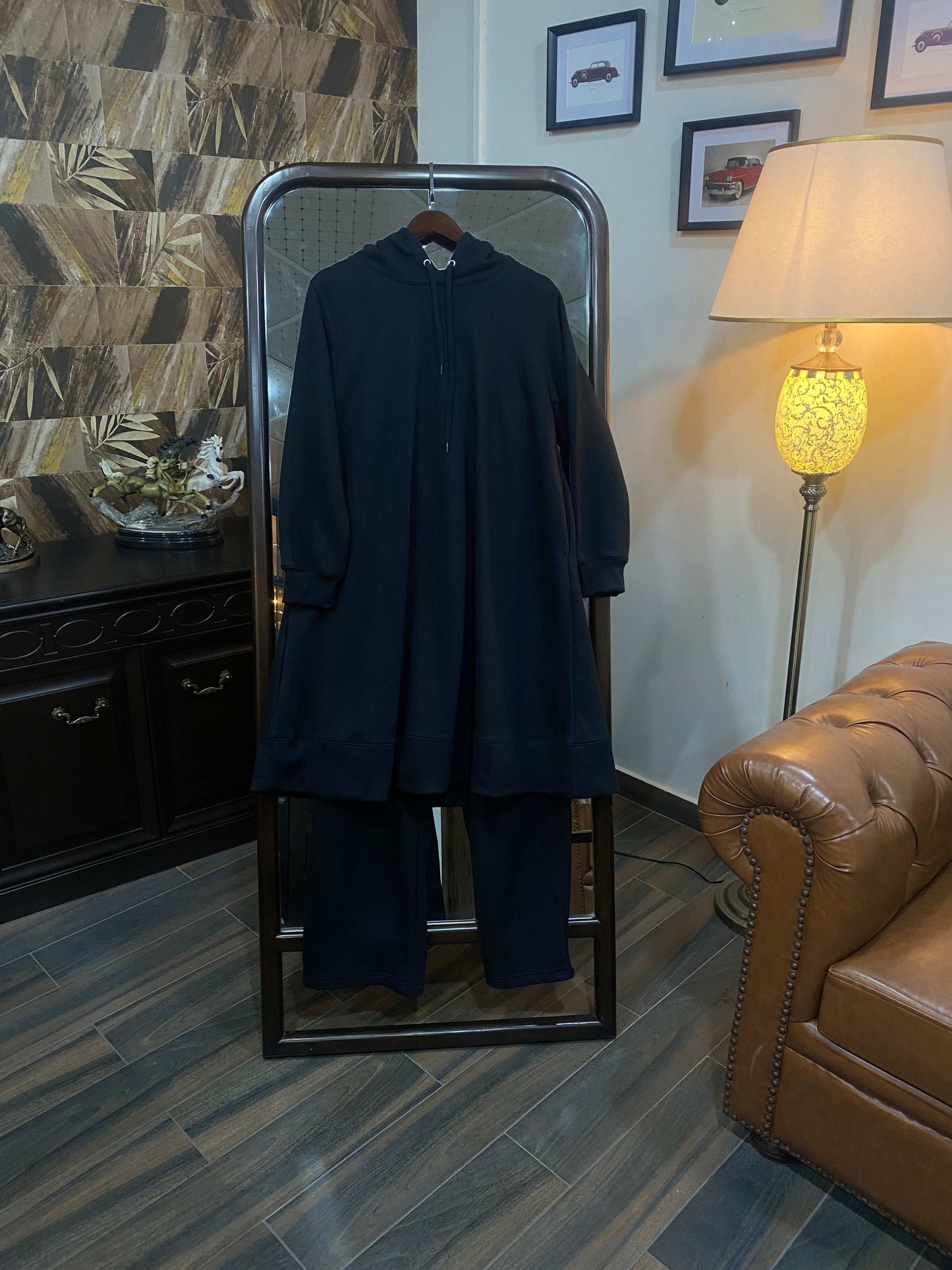 Dahlia Fleece Co Ord Set - Black