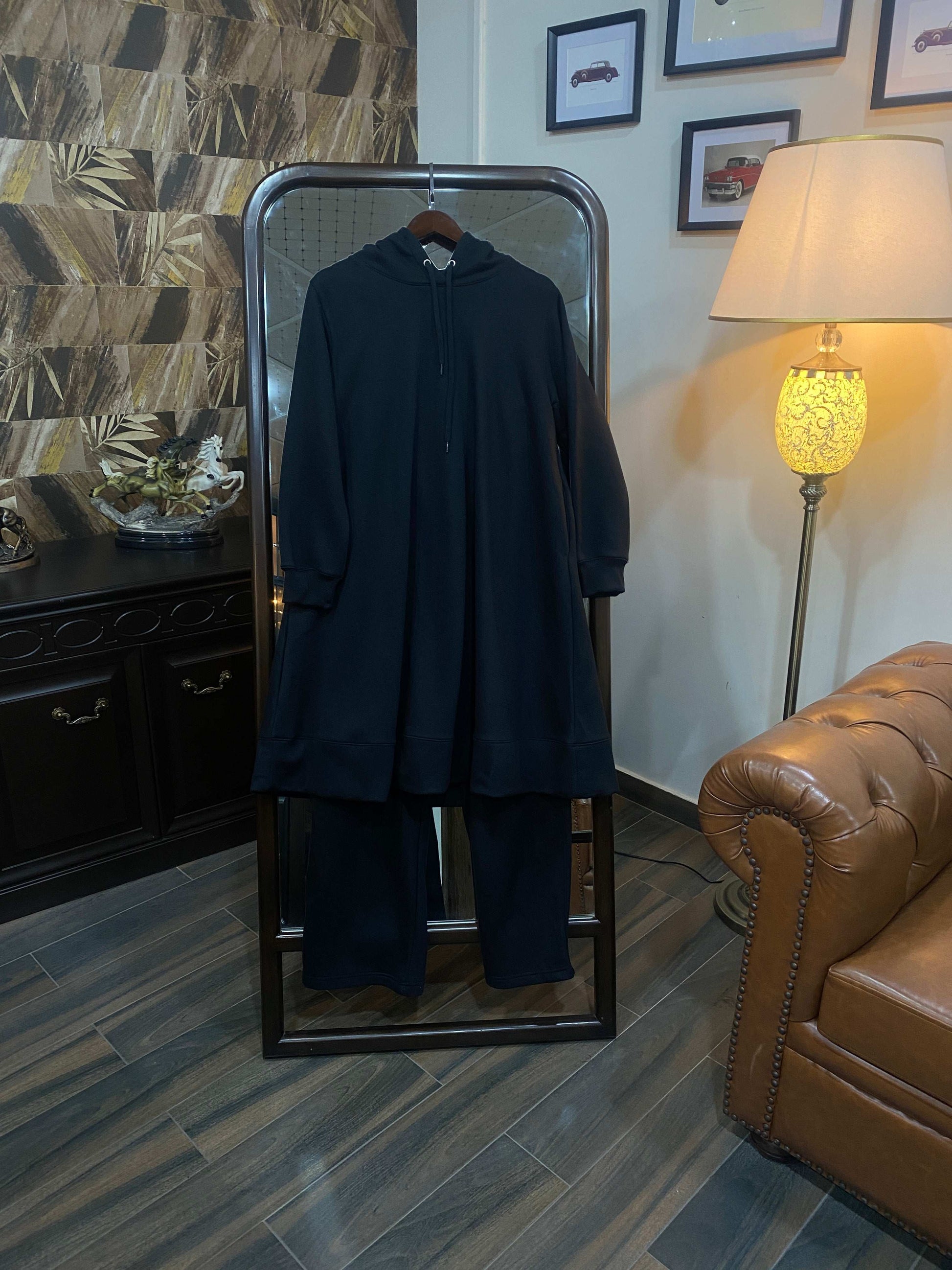 Dahlia Fleece Co Ord Set - Black