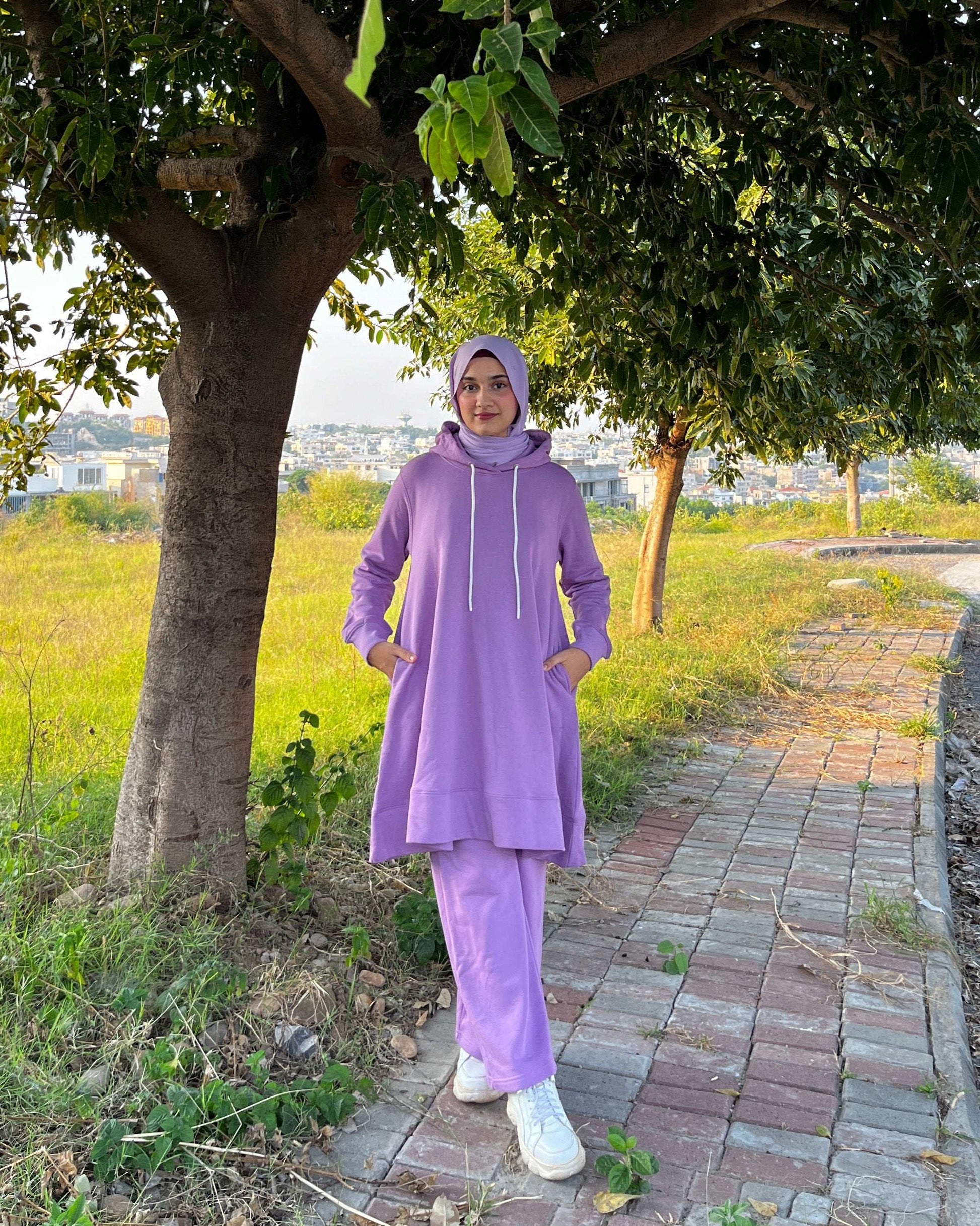 Dahlia Fleece Co Ord Set - Lavender