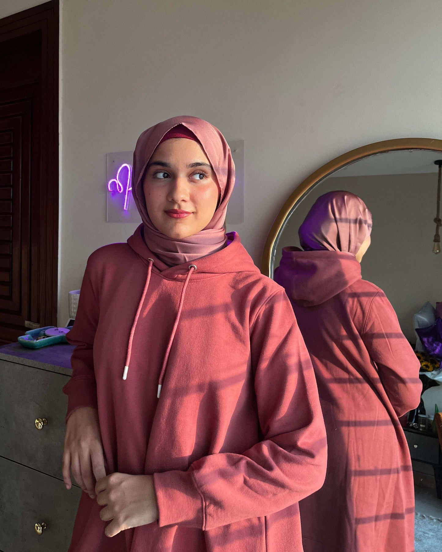 Dahlia Fleece Co Ord Set - Salmon Pink