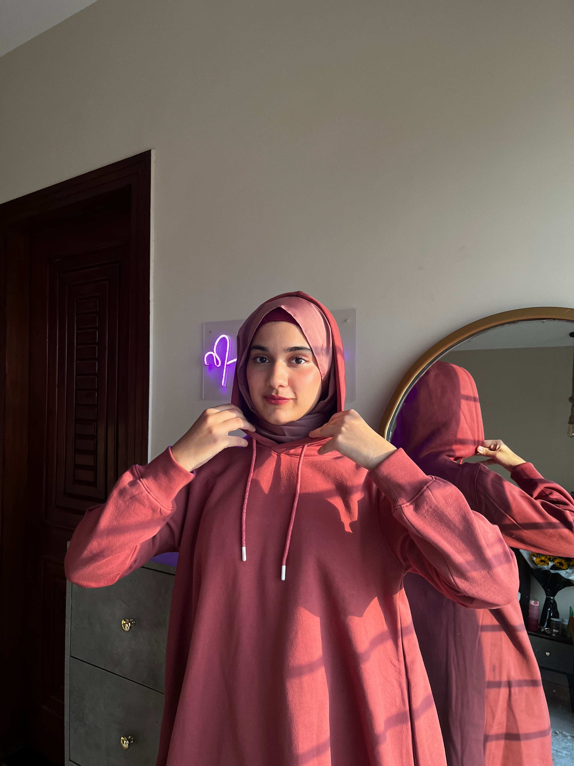 Dahlia Fleece Co Ord Set - Salmon Pink