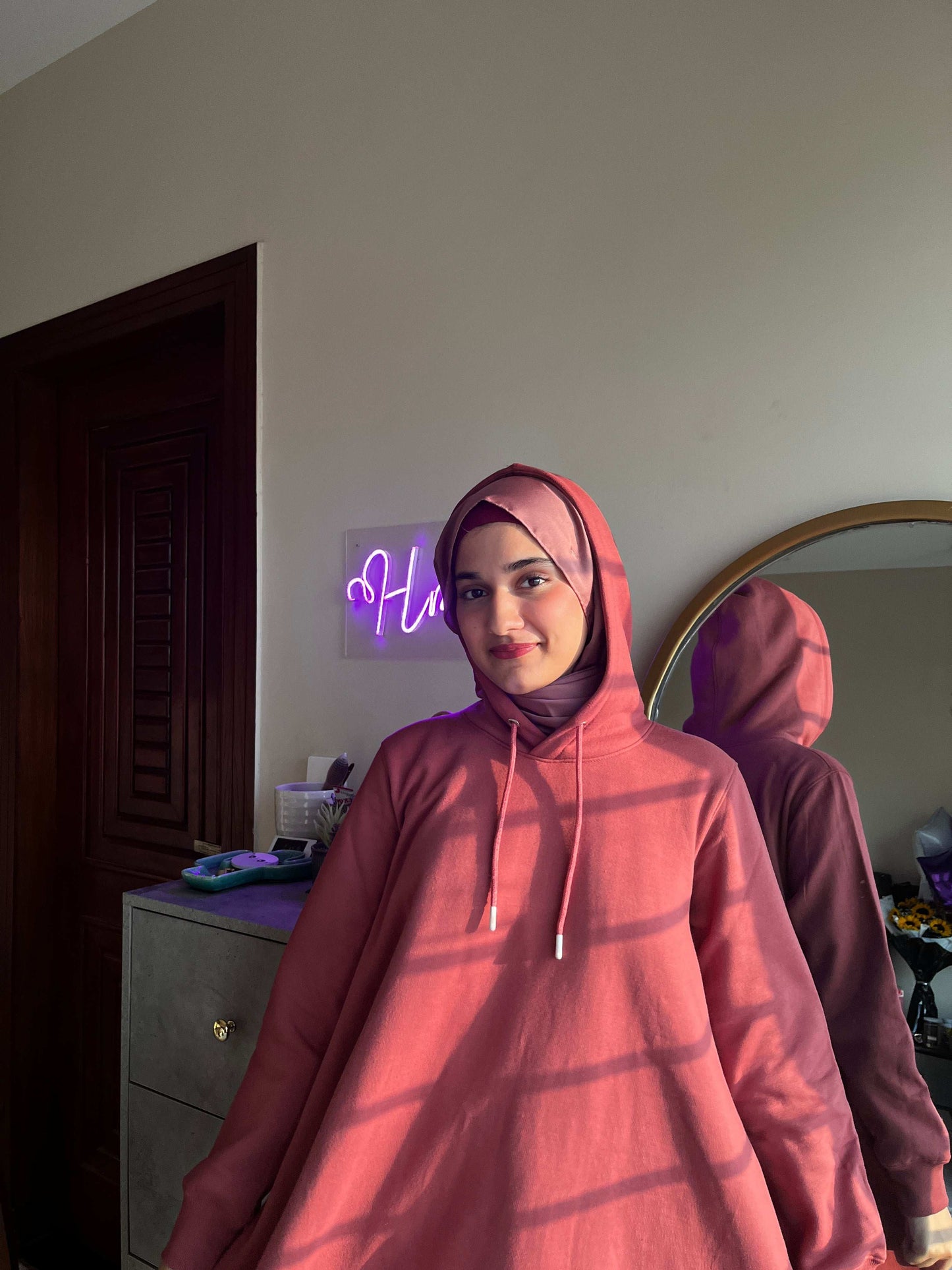 Dahlia Fleece Co Ord Set - Salmon Pink