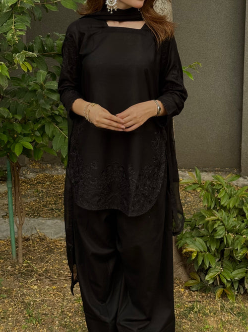 Black Farshi Shalwar Set