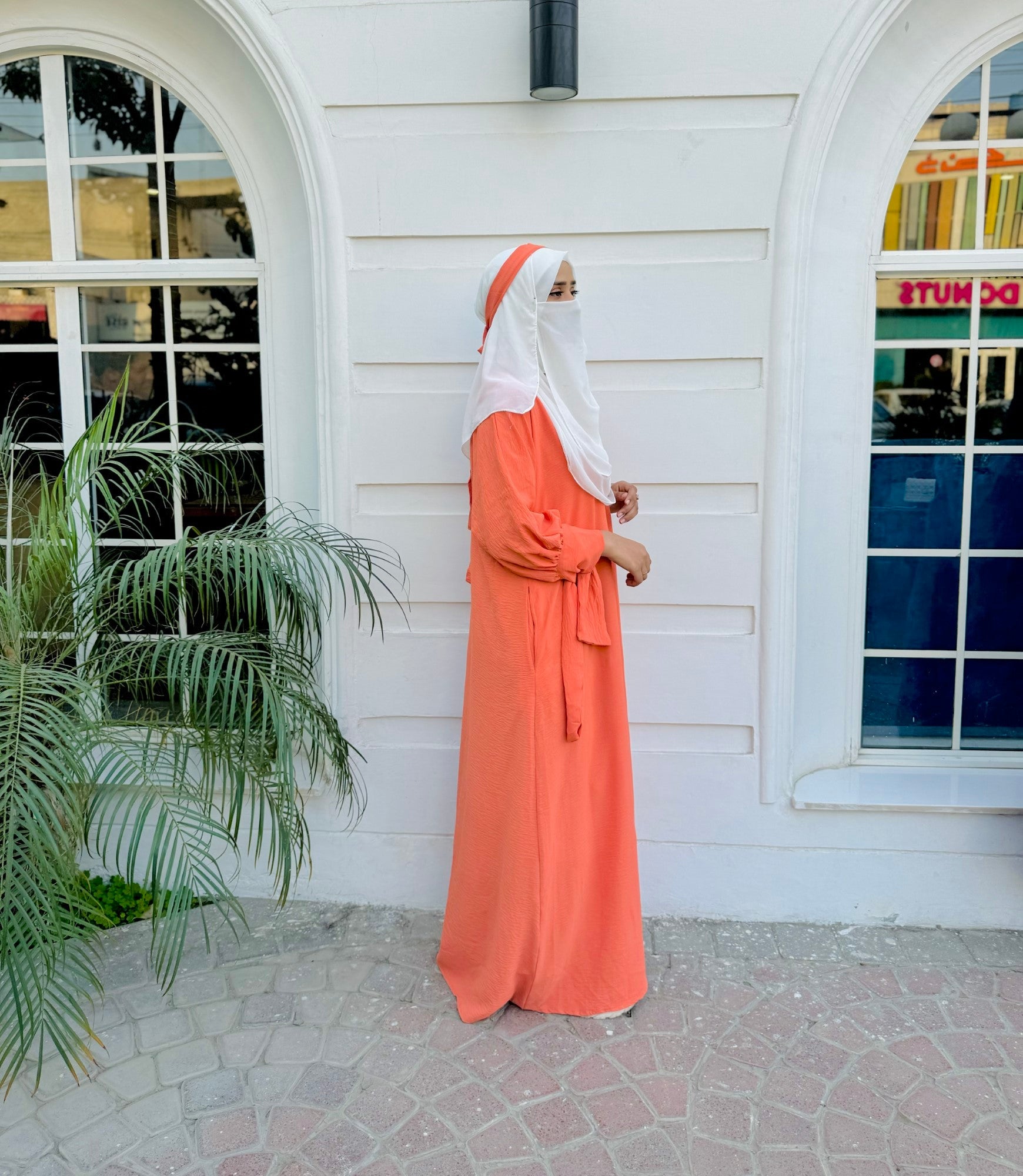 Marwah Abaya - Coral