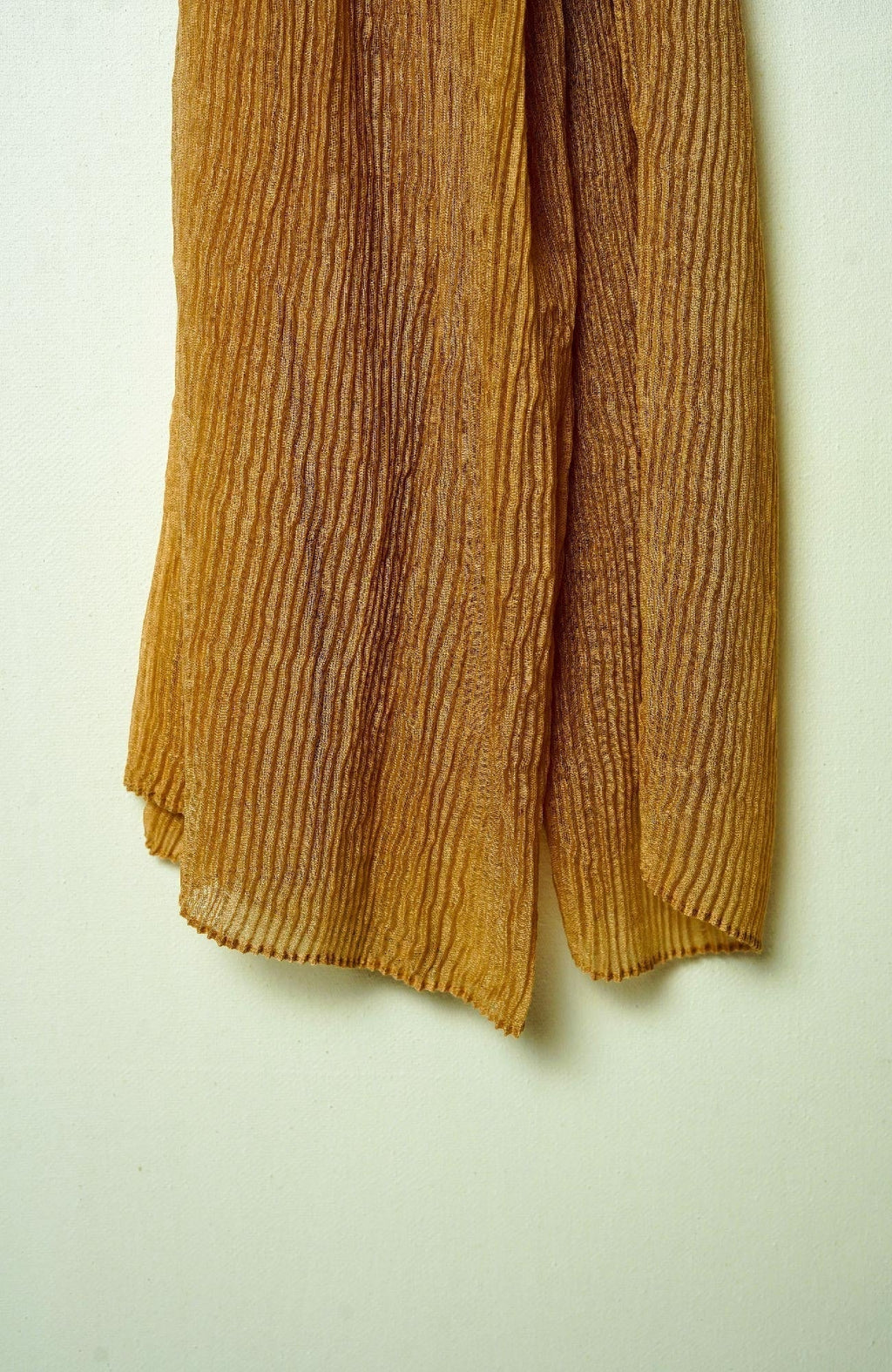 Lawn Pleated Hijab - Bronze