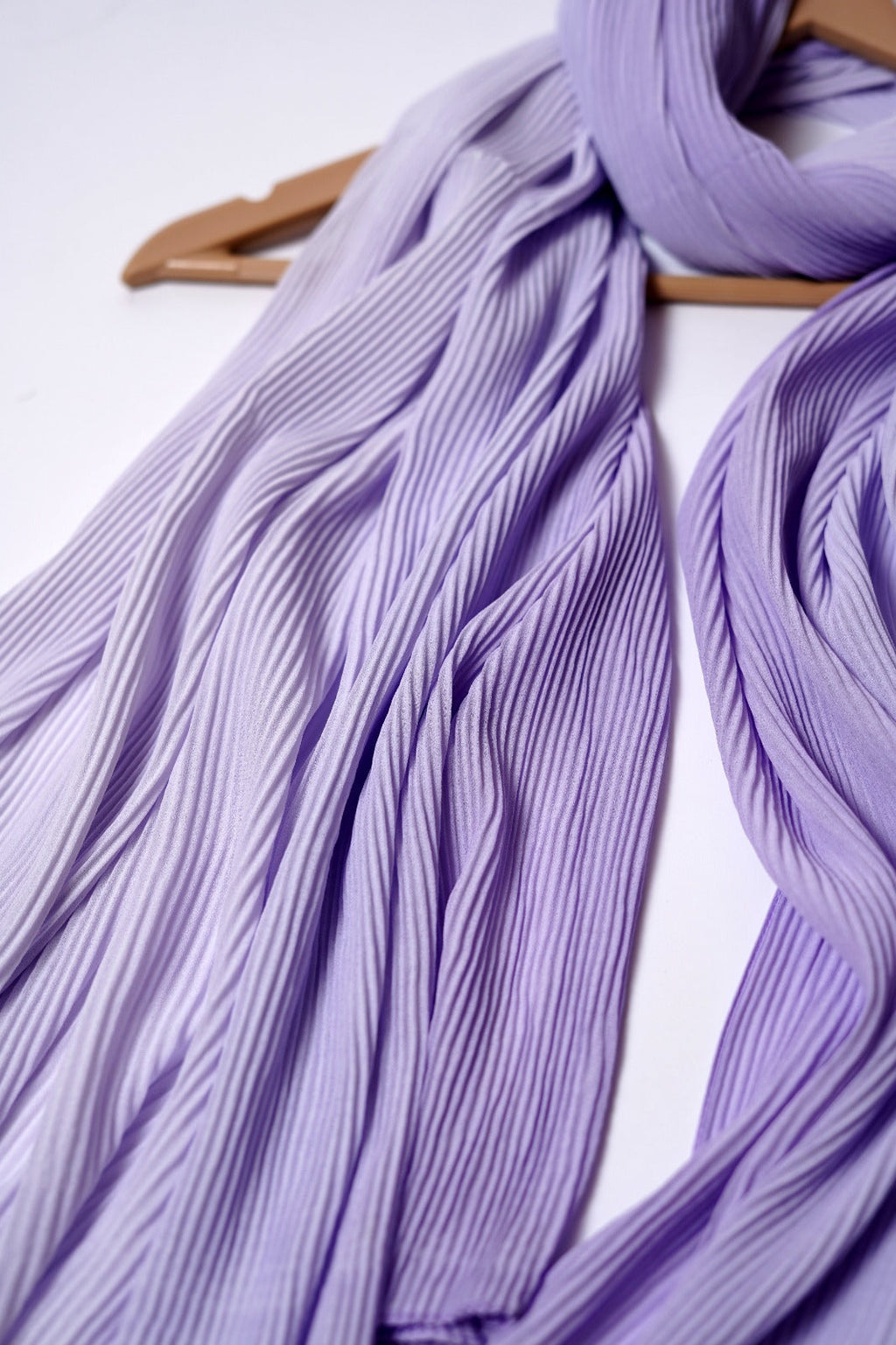 Ombre Pleated Hijab-Lilac Lavender