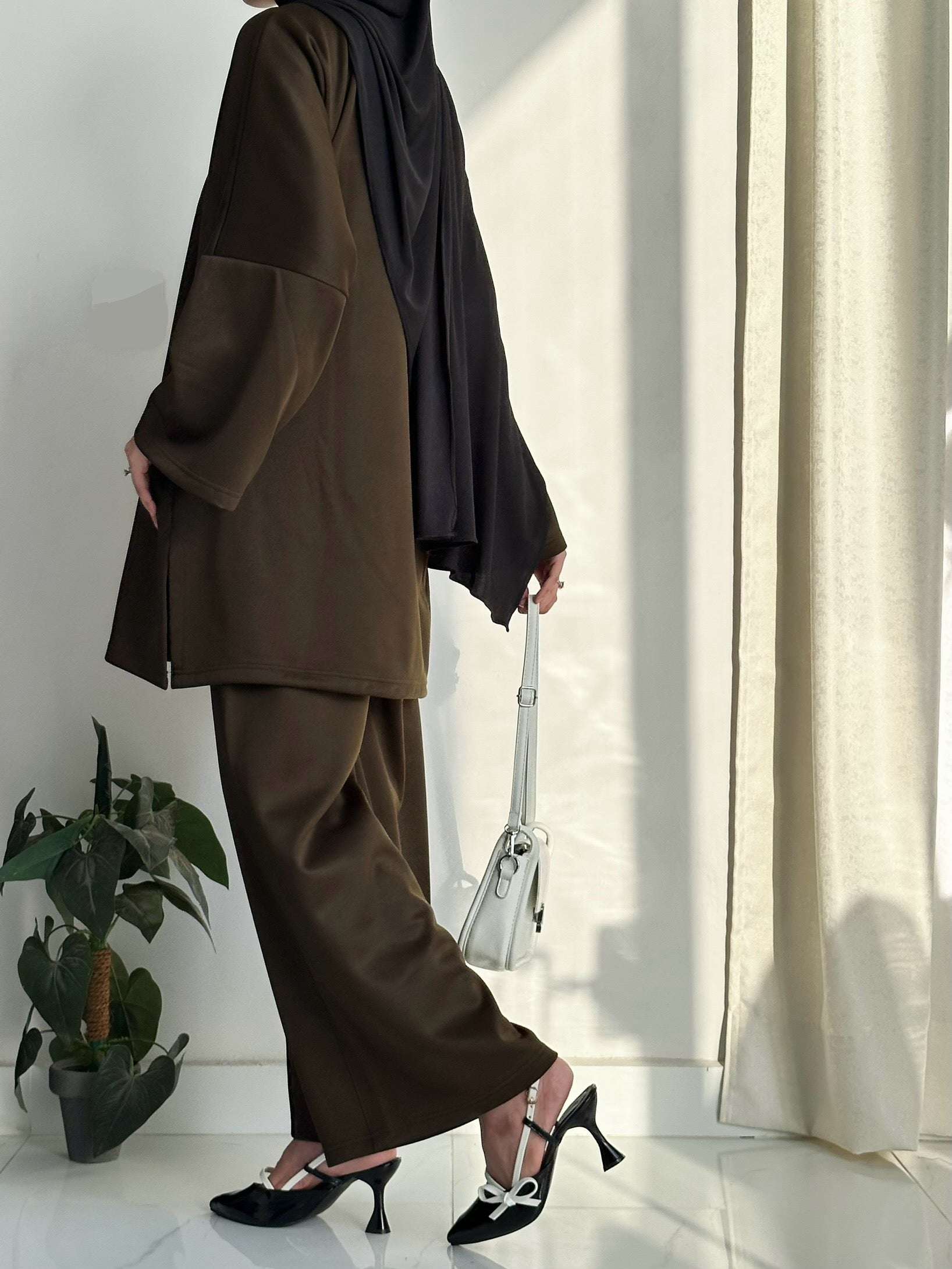 BASIQUE CO-ORD SET-BRUNT OLIVE