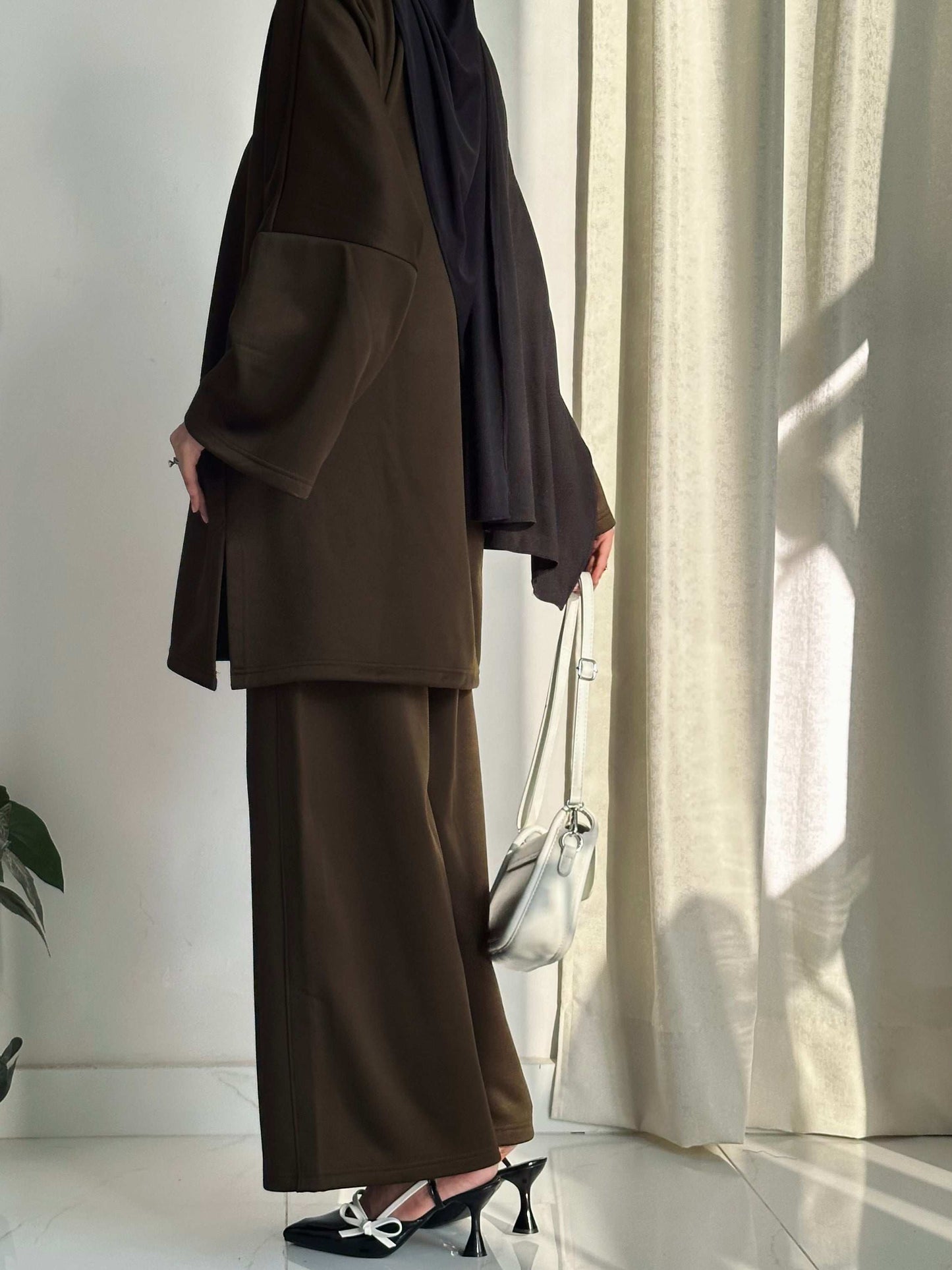 BASIQUE CO-ORD SET-BRUNT OLIVE