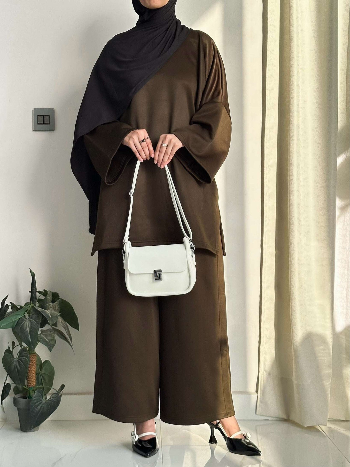 BASIQUE CO-ORD SET-BRUNT OLIVE