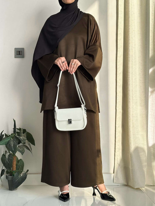 BASIQUE CO-ORD SET-BRUNT OLIVE