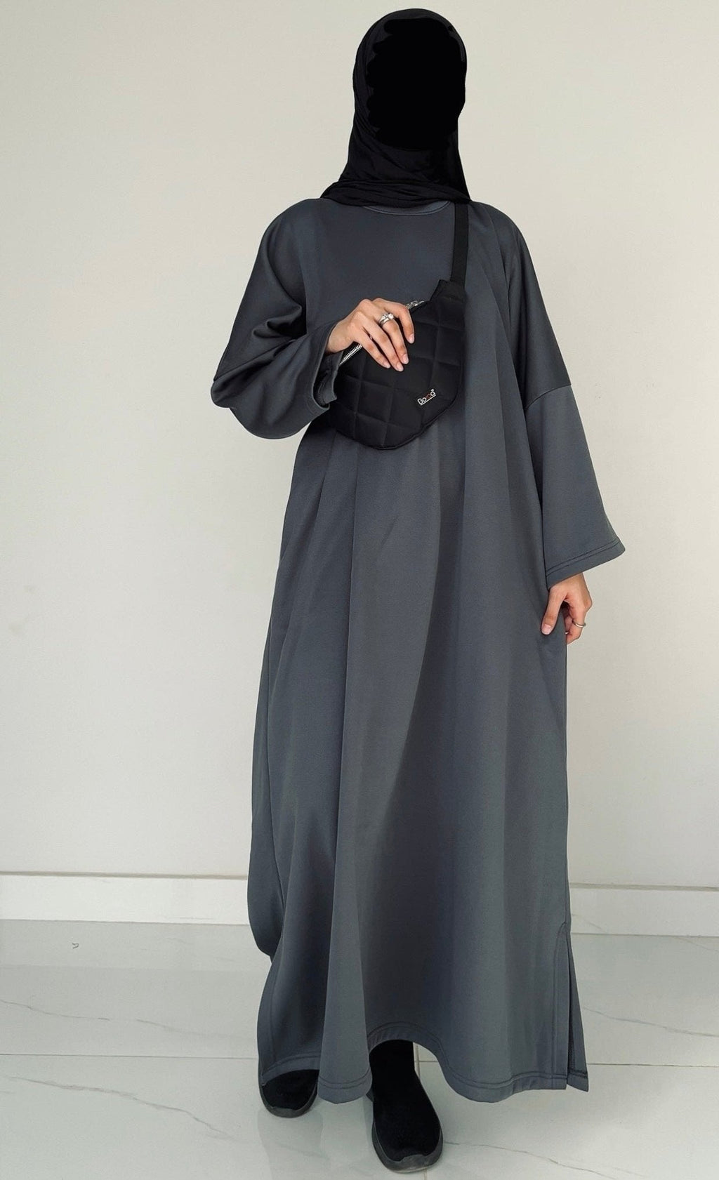 ÈLEGANTE ABAYA - GREY BLUE