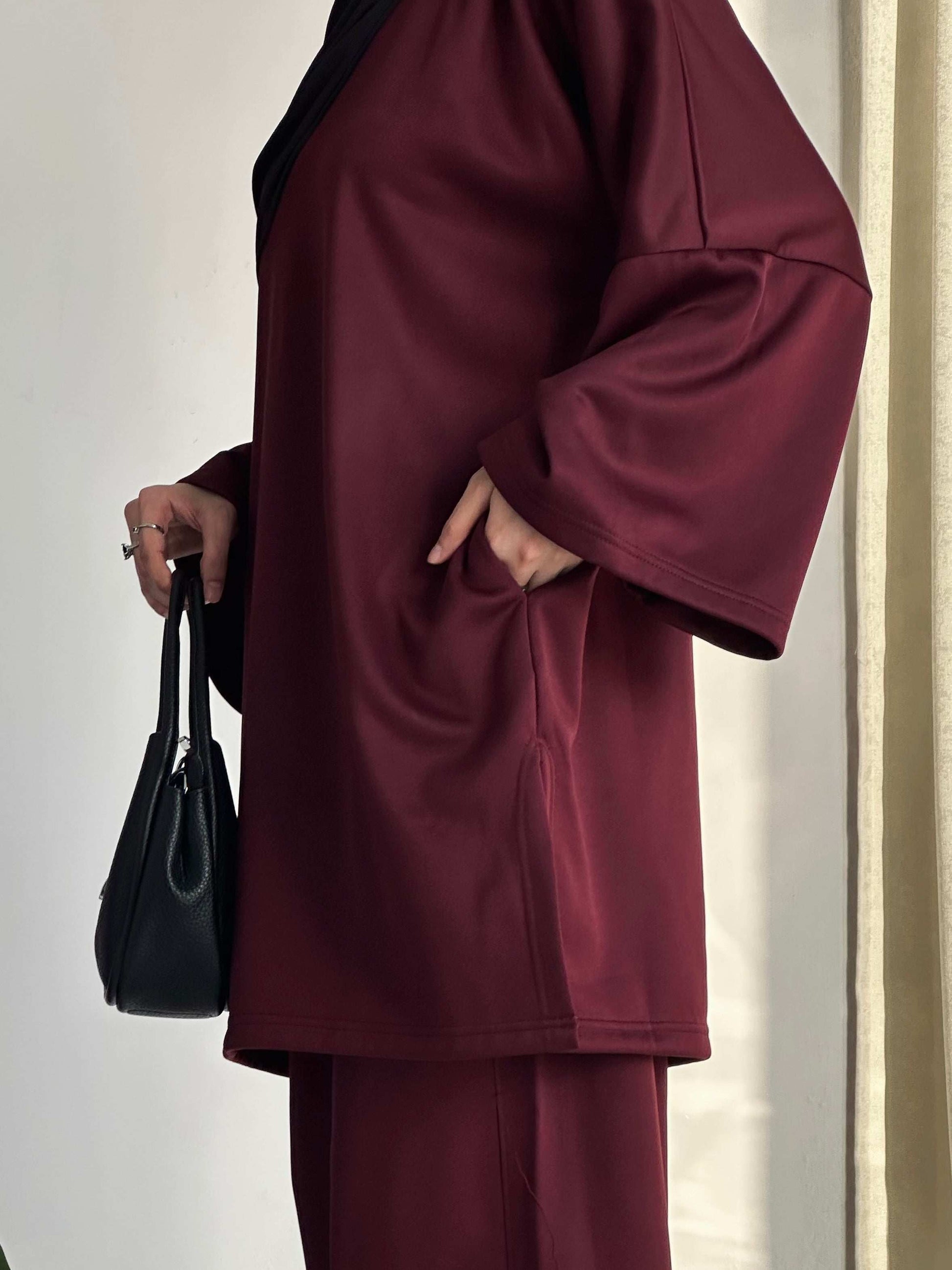 BASIQUE CO-ORD SET - MAROON