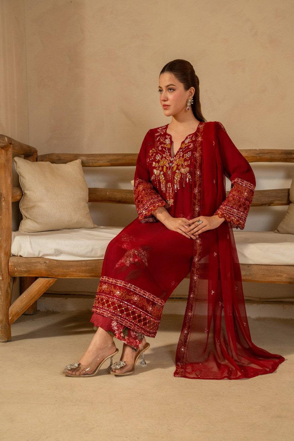 Gul Rukh (Maroon)