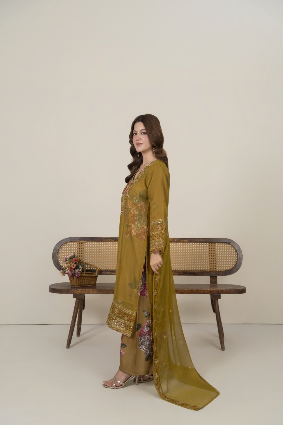 Gul Rukh (Olive Green)